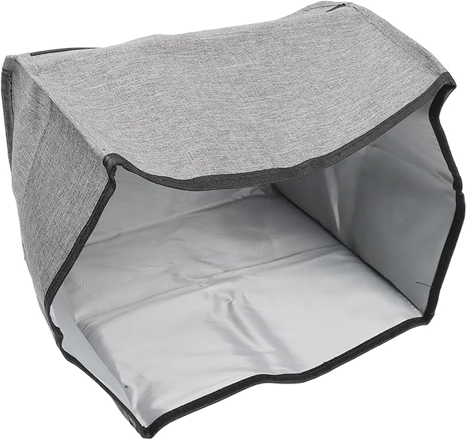 Overlock Sewing Machine Cover with Oxford Cloth and Multiple Storage Pockets, Protective Dust Shield for Serger or Overlock Machine, Fits 31.5 x 29 x 28.5 cm, Simpleto Clean for Home Sewing(Grey)