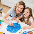 Small Paint Brushes Bulk 120 Pcs - Flat & Round Tip for Acrylic Watercolor Canvas Face Painting, Kids Classroom Art Supplies & Touch Up Kits