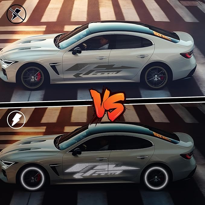 TECKWRAP Black Reflective Chrome Adhesive Vinyl Flashlight Sensitive Vinyl for Crafts, Decals, Bikes, Motorcycles, Helmets, Mailbox, Reflective Tape, 1ftx5ft, Ink Black