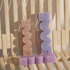 2 Pack S Geometry Candle Mold Geometric Lines Spiral Pillar Resin Casting Mold Resin Making Molds Silicone Mold for Candle Home Decorate Candle Making 3D Animal Mold