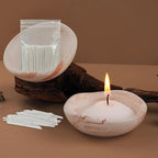 Pearled Candle 2 Inch Cotton Wicks 500-Pack White Extra Wicks for Sand Candles Making, Metal-Free and Lead-Free Refill Sand Wax Wick