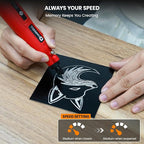 HARDELL Engraving Pen, 5 Speed Rechargeable Engraver Pen - Electric Cordless Engraving Tool for 60+ Surfaces - Beginner Friendly with 37 Accessories, Ultimate Engraving Pen Kit for Artists & DIYers