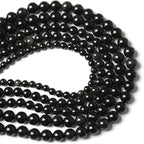 8MM 46PCS Natural Stone Black Obsidian Gemstone Loose Beads for Jewelry Making DIY Bracelet 1 Strand