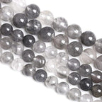 10MM 36PCS Natural Stone Cloudy Quartz Crystal Beads for Jewelry Making DIY Bracelet 1 Strand