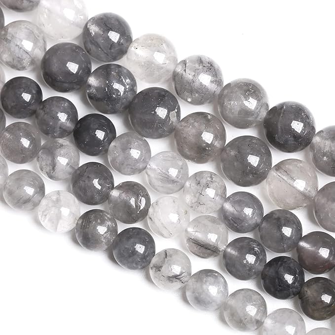 4MM 86PCS Natural Stone Cloudy Quartz Crystal Beads for Jewelry Making DIY Bracelet 1 Strand