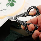 Sewing Embroidery Scissors with Case Sharp Tip Detail Scissor for Thread Yarn Cross Stitch Crafts Artwork Needlepoint Cutting Knitting Shears Black