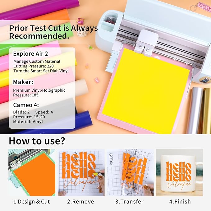 TECKWRAP Permanent Vinyl, Rainbow Sampler - 12in x 5ft Rolls 12 Colors Permanent Adhesive Vinyl Rolls for Cricut, Silhouette, Cameo Cutters, Signs, Scrap-Booking, Craft, Die Cutters