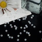 1200PCS 3mm Bicone Crystal Glass Beads for Jewelry Making, Sparkling Mini Beads for Suncatchers, DIY Bracelets & Craft Projects (AB White)