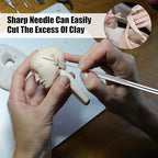 Lainballow 50 pcs Clay Needle Tools, Clay Modeling Tools, 6 in Ceramic Needle Detail Tools, Pottery Sculpture Needle Supplies for Clay Ceramic Pottery Sculpting Texturing Carving