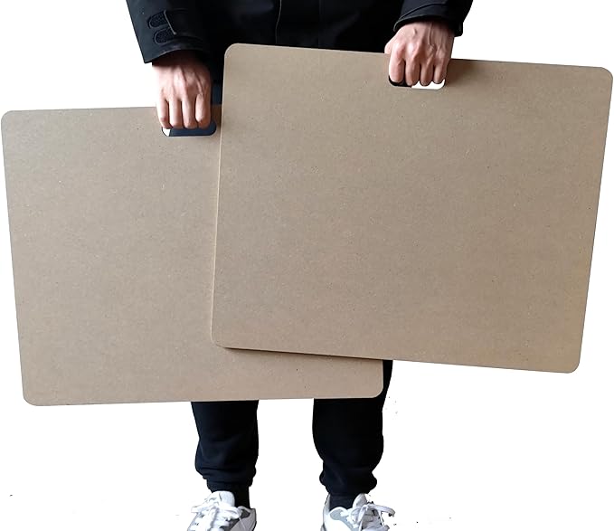 Clay Wedging Board with Built in Handle Portable Wooden Mat Clay Board for Clay Crafts Arts Making,Drafting Art (18 x 22 Inch, 2 PCS)