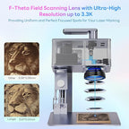 Longer Nano Pro 12W Portable Laser Engraver – High-Speed (5000mm/s) Engraving & Cutting for Wood, Acrylic, Leather, Metal, Ceramics, Precision 0.01mm, LightBurn Compatible, Safe & Easy Setup