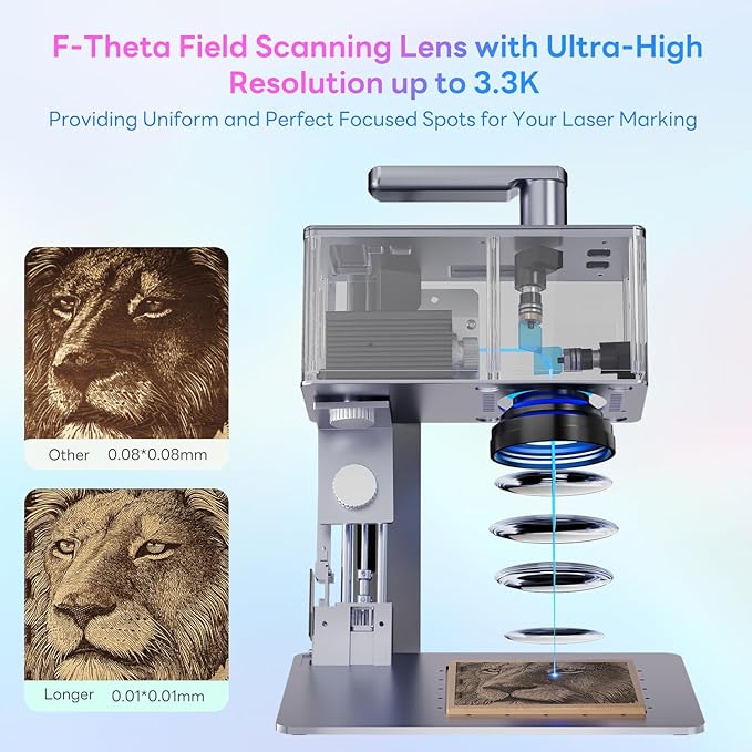 Longer Nano Pro 12W Portable Laser Engraver – High-Speed (5000mm/s) Engraving & Cutting for Wood, Acrylic, Leather, Metal, Ceramics, Precision 0.01mm, LightBurn Compatible, Safe & Easy Setup