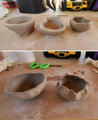 Clay Wedging Board with Built in Handle Portable Wooden Mat Clay Board for Clay Crafts Arts Making,Drafting Art (22 x 22 Inch, 2 PCS)