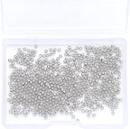 Platinum Plated Round Spacer Beads 2mm 600pcs for Jewelry Making Findings Non Tarnish
