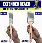 Natural-T Paint Brushes, 5-Pack, Paint Brush Set, Paint Brushes for Walls,Deck Paint for Wood，Furniture Paint,Oil Paint Set,Upgrades Household Essential Interior &Outdoor Walls.