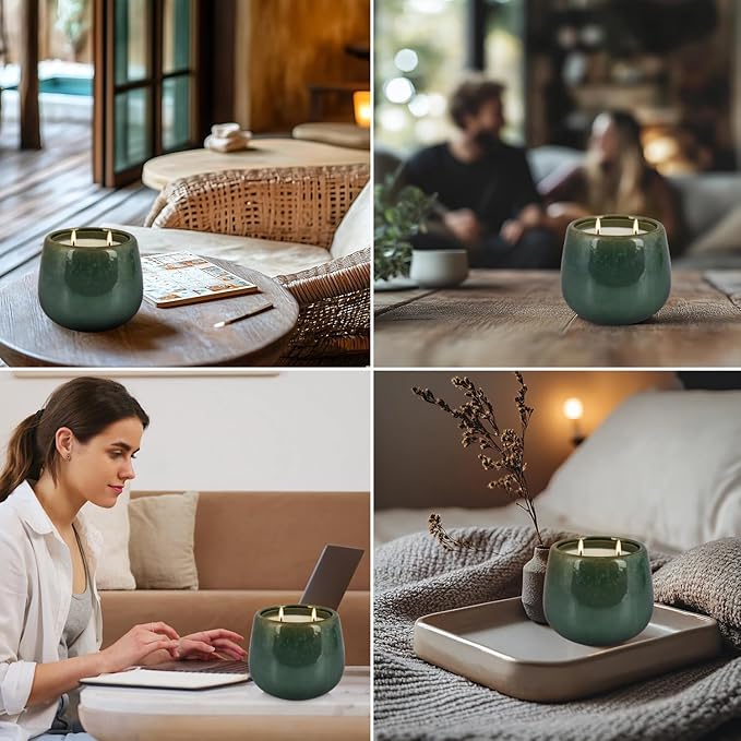 1 Pack Outdoor Citronella Candle Ceramic Mug |Outdoor - Safe for Picnic, Patio, Camping Adventures & Indoor, Great Gift Idea.