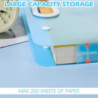 2 pcs Large Art Portfolio Case, Durable Large Portfolio Folder for Artwork, Drawing, Painting Storage, A3 & A4 Size, Blue