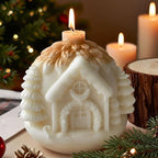 Christmas House Christmas Cylinder Candle & Resin Mold - Resin Casting Silicone Molds for Home Decor & Candle Making Wave Spiral Mold