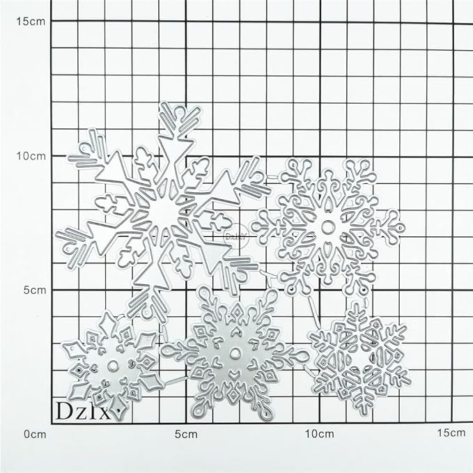 DzIxY Christmas Hollowout Snowflakes Metal Cutting Dies for Card Making Kit Embossing Paper Die Cuts Set Scrapbook Stencils Supplies Machine Templates
