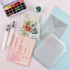 10 Pack Flat Shaker Covers for Card Making - 4"x5.25" Rectangle Plastic Transparent Shaker Creator Acetate Sheets for Arts & Crafts Projects DIY Scrapbooking Supplies