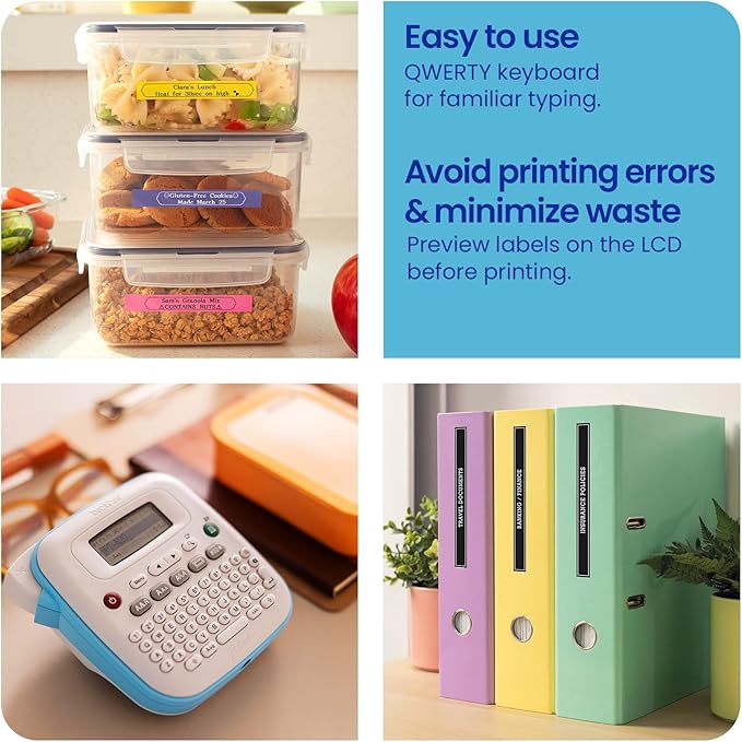Brother P-Touch PT-N20 Personal Desktop Label Maker, Portable, Handheld and Prints, P-Touch Btag ~½” (12mm) Wide Color Personalized Label Tapes (Pack of 3)