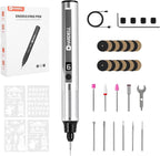 HARDELL Engraving Pen, 6 Speed, Rechargeable Engraver Pen for Artists & DIYers, Electric Engraving Tool with 41 Accessories, Engrave 60+ Surfaces, Engraving Pen for Metal, Wood, Glass and Plastic