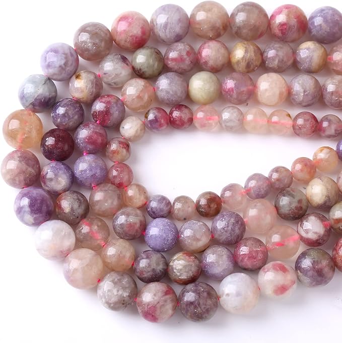 60pcs 6mm 5A Natural Pink Tourmaline Stone Beads Round Loose Spacer Healing Energy Beads for Jewelry Making DIY Bracelets Necklaces 15" (6mm, Pink Tourmaline)