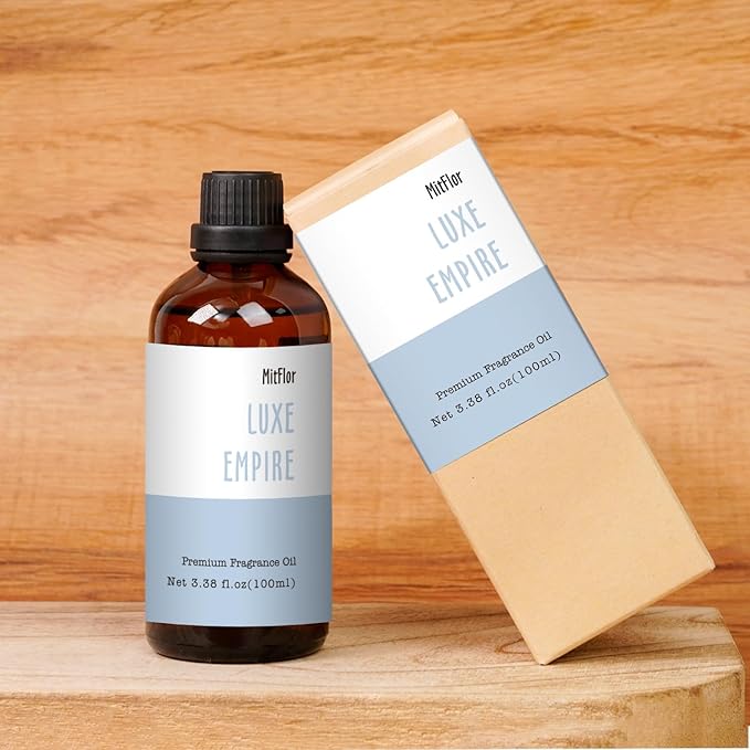 Luxe Empire Fragrance Oil, MitFlor Single Strong Scented Oil, Large Size Premium Grade Fragrance Oil for Soap & Candle Making, 3.38 OZ/100ml Aromatherapy Oil, Men & Rich Scent for Home Fragrance