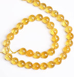 160PCS 4MM Natural Citrine Yellow Quartz Crystal Round Spacer Loose Beads for Jewelry Making DIY Bracelet Necklace