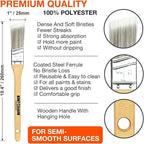 1 Inch Angled Paint Brushes - 12 Pack, Paint Brush Set with Ultra-Dense Soft Bristles for Smooth Finish, Trim & Detail Work - Edge Painting Tool