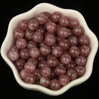 45pcs 8mm Natural Stone Beads Lepidolite Beads Crystal Gemstone for Jewelry Making, DIY Bracelet Necklace