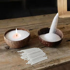 Pearled Candle Cotton Wicks 300-Pack for Sand Candles Making - 2Inch Metal-Free and Lead-Free Refill Sand Wax Wick for Candle Making DIY (White)