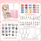 UFU Charm Bracelet Making Kit Girls Beads for Jewelry Making Kit, Unicorns Arts Crafts Gifts Set for Teen Girls Age 5 6 7 8-12, with a Portable Bracelet Organizer Box