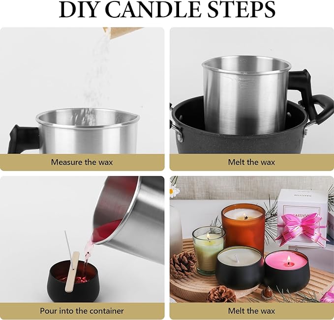 SACATR 5LB Soy Wax for Candle Making, 100% Soy Wax - Natural Candle Wax- No additives and Pure, Premium Quality Candle Wax for Candle Making