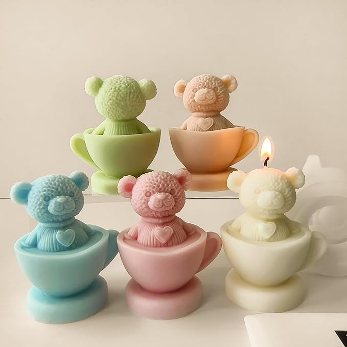 Bear Resin Casting Silicone Mold - Animal 3D Mold for Candle Making
