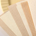 LewuwoPoing 30 Sheets Textured Art Paper Assorted Set 5.8x8.3 Inch A5 Mixed Special Craft Paper for Scrapbooking Junk Journaling Supplies dialy Plan Gift Card Embellishments Work (Beige)