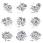 26-Pack Small Matte Letter Mold Set - Alphabet, Animal & Clay Molds for Resin Casting, Candle Making & Home Decor