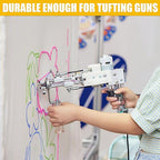 1*PC 40” x 40” Tufting Cloth for Tufting Gun, Primary Tufting Cloth with Marked Lines, Durable Monks Cloth for Punch Needle, Edges Sewn for DIY Crafts