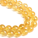 4MM 86PCS Natural Citrine Yellow Quartz Crystal Round Spacer Loose Beads for Jewelry Making 15 inches DIY Bracelet Necklace
