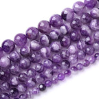 Natural Purple Dream Lace Amethysts Beads Crystal Round Loose Beads for Jewelry Making 6mm 60PCS 1 Strand 15" (Purple Dream Lace Amethysts, 6mm)