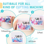 Tintnut Tie Dye Permanent Vinyl Roll - 12 inch x 5ft, Seamless Blue Red Adhesive Vinyl, Interesting Swirl Pattern Self Sticker Water Proofing for Home Decor