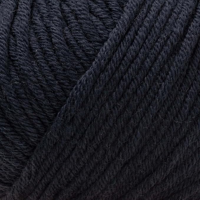 Estako Wool 98 (4- Skeins Pack) 100% Superwash Merino Wool Medium Worsted Weight Soft Knitting and Crochet Yarn (4 x 1.76 oz) (4 x 98 yds) (6389-Dark Navy)