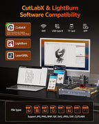 Laser Engraver, Carverall K15 Pro 5W Laser Engraving Machine for Beginners DIY High Accuracy 200x300mm (Near A4) Portable CNC Laser Cutter for Wood Coated Metal Acrylic Leather, 5000mW, Class 1