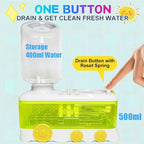 Paint Brush Cleaner with Paint Tray, Water Circulation Brush Rinser with Brush Holder, Watercolor/Oil and Water-Based Paint Brush Cleaner Tool, 400ml Capacity, Train Design, Gift for Artist Beginners