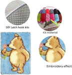 CZCRAOR 3D Latch Hook Rug Kits,Bear Rug Making Kits for Adults Kids Beginners Needlework Embroidery DIY Craft Rug Hook Rugs Kits for Home Decoration 20" X 15"