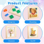 12 Pack Wood Canvas Boards Unfinished Square Wood Panels Paint Pouring Panels for Pouring Art, Crafts, Painting, and Decor, 9x7.5Inch/6x6Inch/4.7x4.7Inch