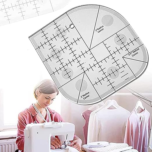 Curved Corner Cutter Quilt Ruler Acrylic Sewing Patchwork Quilting Templates DIY Supplies Sewing Template Patchwork Tool Curved Corner Cutter Ruler