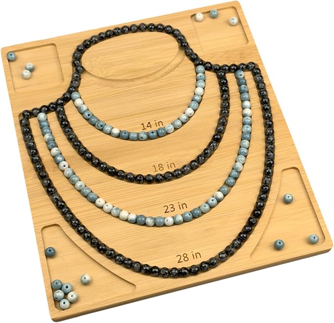 Petoysoso Bead Board for Jewelry Making,Bamboo Necklace Making Supplies,Jewelry Making Supplies,Beading Board