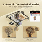 Longer RAY5 New Upgrade Laser Engraver, Laser Cutter 40W Output Power, Engraving Speed Up to 24,000 mm/min, 3.5” Color Touch Screen, App Offline Control, DIY Engraver Tool for Metal/Glass/Wood