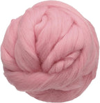uxcell 3.53oz Wool Roving Yarn, Needle Felting Wool Fiber DIY Craft Needle Wet Felting Supplies for Blending Weaving Handcrafts, Pink Purple